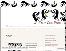 Tablet Screenshot of fourcatspress.com